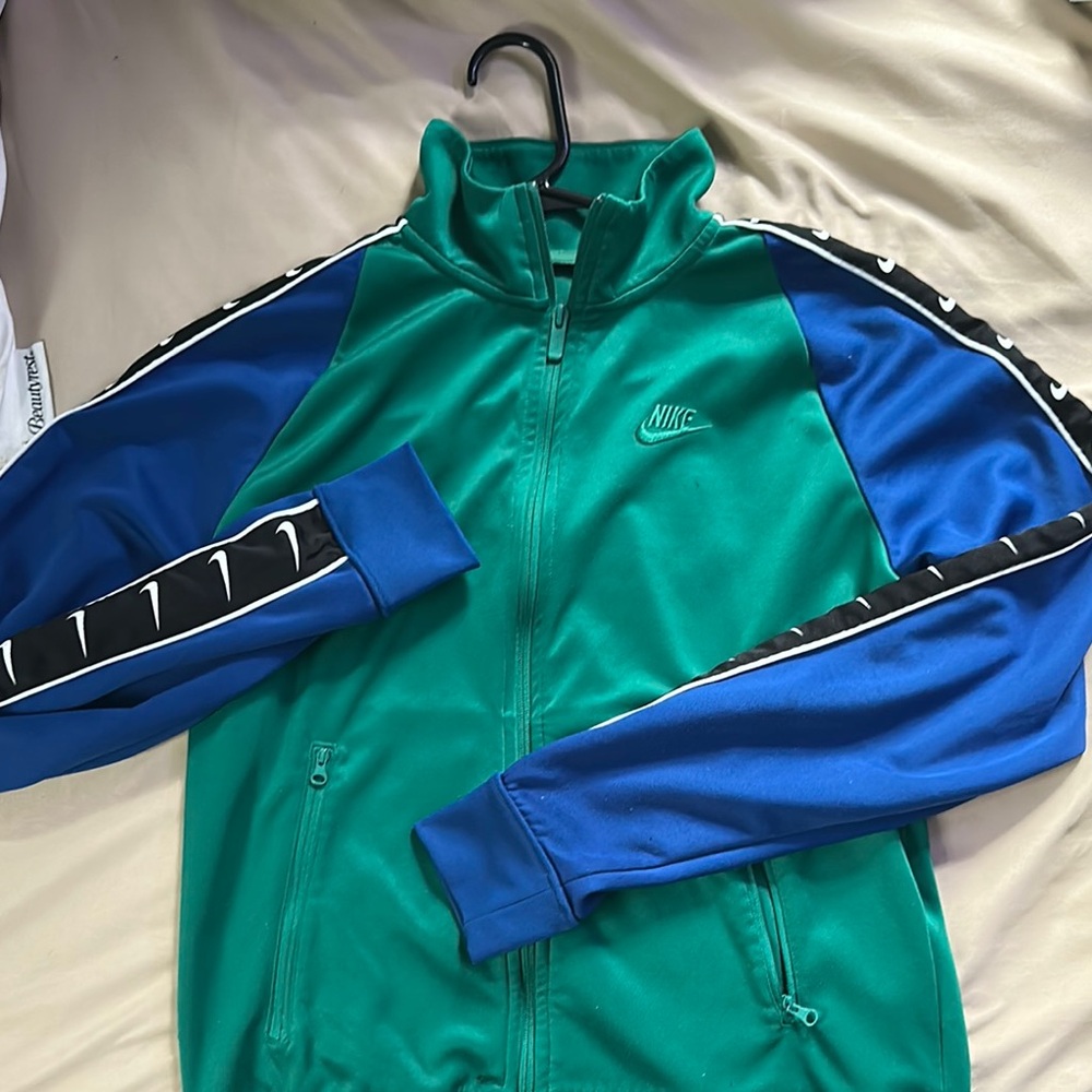 Nike Teal and Royal Blue Track Jacket
